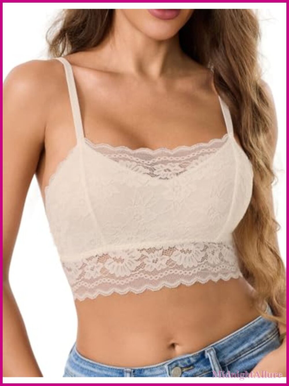 Lace Bralette Crop Top Camisole Women Sleeveless Sexy Sheer